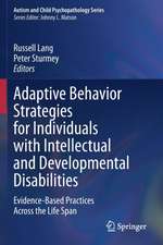 Adaptive Behavior Strategies for Individuals with Intellectual and Developmental Disabilities