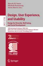 Design, User Experience, and Usability: Design for Diversity, Well-being, and Social Development: 10th International Conference, DUXU 2021, Held as Part of the 23rd HCI International Conference, HCII 2021, Virtual Event, July 24–29, 2021, Proceedings, Part II