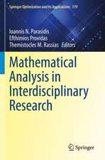 Mathematical Analysis in Interdisciplinary Research