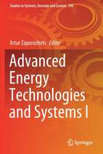 Advanced Energy Technologies and Systems I