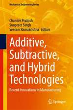 Additive, Subtractive, and Hybrid Technologies: Recent Innovations in Manufacturing