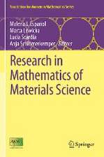 Research in Mathematics of Materials Science