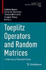 Toeplitz Operators and Random Matrices: In Memory of Harold Widom