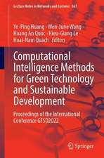 Computational Intelligence Methods for Green Technology and Sustainable Development: Proceedings of the International Conference GTSD2022