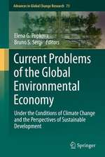 Current Problems of the Global Environmental Economy Under the Conditions of Climate Change and the Perspectives of Sustainable Development