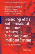 Proceedings of the 2nd International Conference on Emerging Technologies and Intelligent Systems: ICETIS 2022, Volume 2