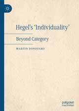 Hegel's 'Individuality': Beyond Category