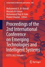 Proceedings of the 2nd International Conference on Emerging Technologies and Intelligent Systems: ICETIS 2022 Volume 1