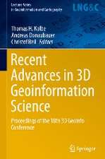 Recent Advances in 3D Geoinformation Science