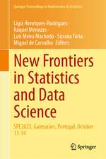 New Frontiers in Statistics and Data Science: SPE2023, Guimarães, Portugal, October 11-14