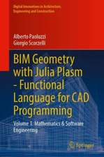 BIM Geometry with Julia Plasm-Functional Language for CAD Programming