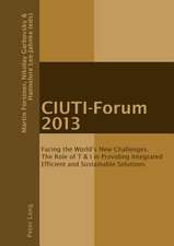 Ciuti-Forum 2013: Facing the World's New Challenges. the Role of T & I in Providing Integrated Efficient and Sustainable Solutions