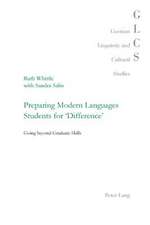 Preparing Modern Languages Students for 'Difference'