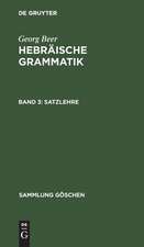 Satzlehre: aus: Hebräische Grammatik, 3