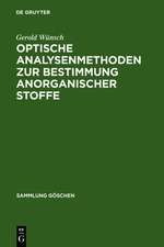 Optische Analysenmethoden zur Bestimmung anorganischer Stoffe