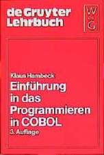 HAMBECK:EINF I D PROGRAMMIE-REN I.COBOL 3A2AE LG