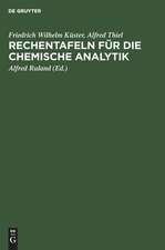 Rechentafeln für die chemische Analytik