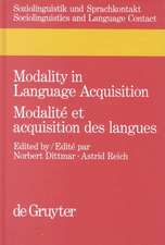 Modality in Language Acquisition / Modalité et acquisition des langues