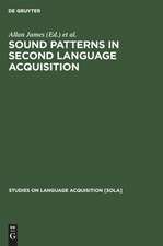 Sound Patterns in Second Language Acquisition