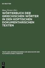 Wörterbuch der griechischen Wörter in den koptischen dokumentarischen Texten