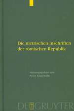 Die metrischen Inschriften der römischen Republik