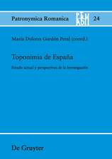 Toponimia de España: Estado actual y perspectivas de la investigación