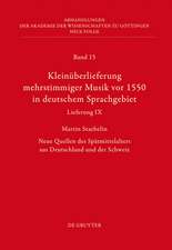 Kleinüberlieferung mehrstimmiger Musik vor 1550 in deutschem Sprachgebiet, Lieferung IX: Neue Quellen des Spätmittelalters aus Deutschland und der Schweiz