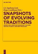 Snapshots of Evolving Traditions