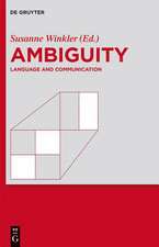 Ambiguity: Language and Communication