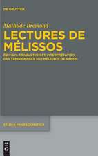 Lectures de Mélissos