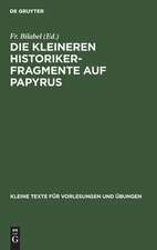 Die kleineren Historikerfragmente auf Papyrus