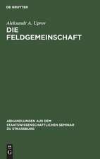 Die Feldgemeinschaft: eine morphologische Untersuchung