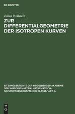 Zur Differentialgeometrie der isotropen Kurven