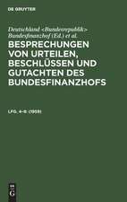 Besprechungen von Urteilen, Beschlüssen und Gutachten des Bundesfinanzhofs: 1959