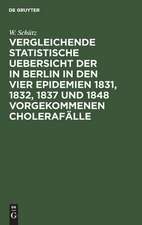 Vergleichende statistische Uebersicht der in Berlin in den vier Epidemien 1831, 1832, 1837 und 1848 vorgekommenen Cholerafälle: nach den Wohnungen der Erkrankten aus amtlichen Listen zusammengestellt und erläutert ; nebst einem Grundriß von Berlin