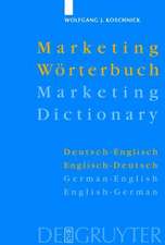 Marketing-Wörterbuch / Marketing Dictionary: Deutsch-Englisch, Englisch-Deutsch / German-English, English-German