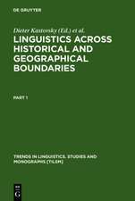 Linguistics across Historical and Geographical Boundaries: Vol 1: Linguistic Theory and Historical Linguistics. Vol 2: Descriptive, Contrastive, and Applied Linguistics. In Honour of Jacek Fisiak on the Occasion of His Fiftieth Birthday