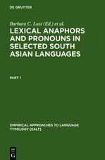 Lexical Anaphors and Pronouns in Selected South Asian Languages:: A Principled Typology