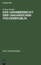 Das Urheberrecht der Ungarischen Volksrepublik