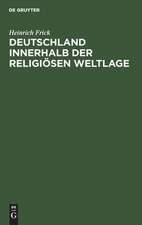 Deutschland innerhalb der religiösen Weltlage