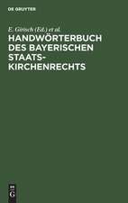 Handwörterbuch des bayerischen Staatskirchenrechts