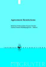 Agreement Restrictions