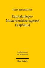 Kapitalanleger - Musterverfahrensgesetz (Kapmug)