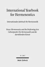 International Yearbook for Hermeneutics / Internationales Jahrbuch Fur Hermeneutik