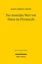 Der monetäre Wert von Daten im Privatrecht