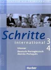 Schritte international 3+4. Niveau A2. Glossar Deutsch - Portugiesisch - Alemão-Português