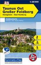 KuF Deutschland Outdoorkarte 33 Taunus Ost, Großer Feldberg 1 : 35.000