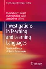 Investigations in Teaching and Learning Languages: Studies in Honour of Hanna Komorowska