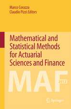 Mathematical and Statistical Methods for Actuarial Sciences and Finance