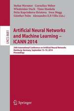 Artificial Neural Networks and Machine Learning -- ICANN 2014: 24th International Conference on Artificial Neural Networks, Hamburg, Germany, September 15-19, 2014, Proceedings